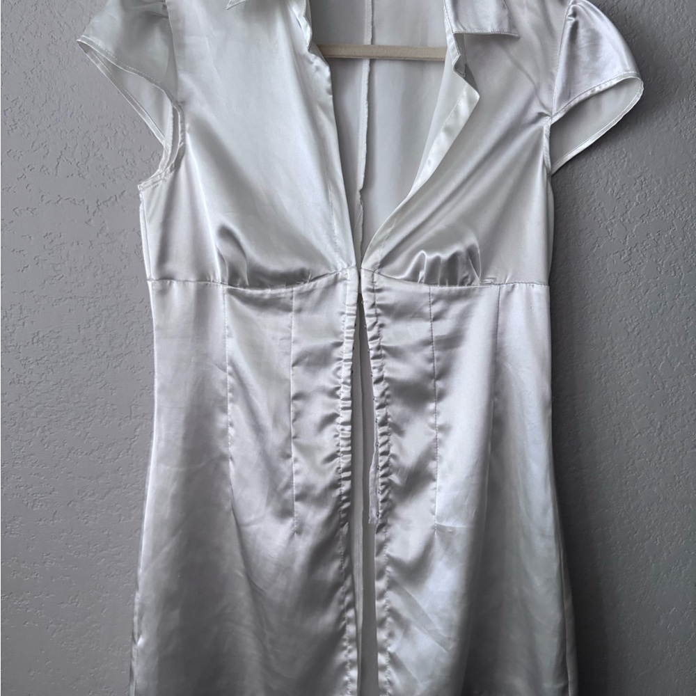 Guess White Satin Blouse